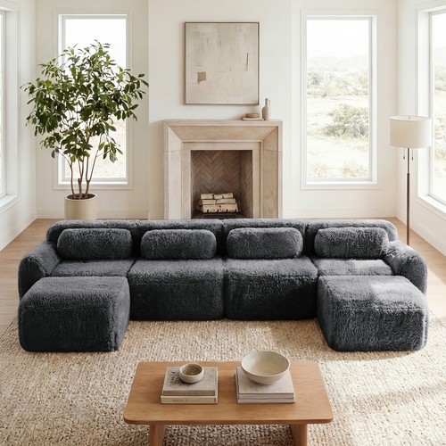 Shaped boneless sofa 32d - boneless,