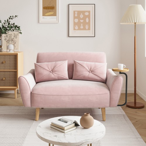 Velvet loveseat sofa - 47", couch