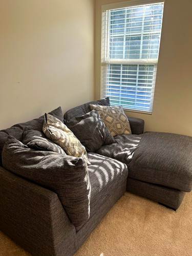 Gray fabric sofa seat modern - 3-seat,