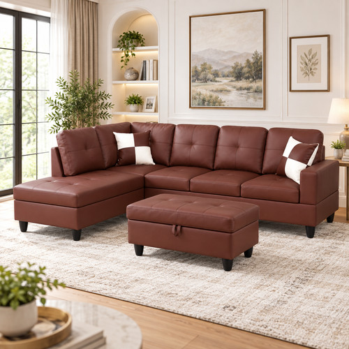 Dark red faux - dark,